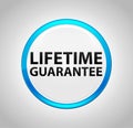 Lifetime Guarantee Round Blue Push Button Royalty Free Stock Photo