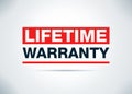 Lifetime Warranty Abstract Flat Background Design Illustration