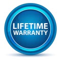 Lifetime Warranty Eyeball Blue Round Button Royalty Free Stock Photo