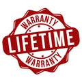 Lifetime warranty grunge rubber stamp