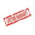 Lifetime Warranty Seal Grunge Sign Or Badge Icon Isolated