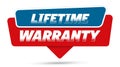Lifetime warranty sign banner Royalty Free Stock Photo