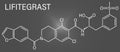 Lifitegrast drug molecule. Skeletal formula.