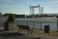 Lift bridge over Old Maas River, Netherlands