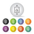 Lift for disabled button set Royalty Free Stock Photo