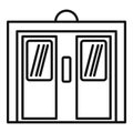 Lift elevator icon, outline style