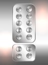 Lift /elevator push buttons with numbers and braille code for blind people - Vector Royalty Free Stock Photo