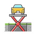 lift equipment parking color icon vector illustration