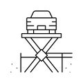 lift equipment parking line icon vector illustration