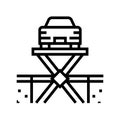 lift equipment parking line icon vector illustration