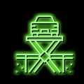 lift equipment parking neon glow icon illustration