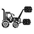 Lift farm tractor icon, simple style