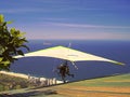 Lift off for tandem hang gliders in Rio de Janeiro