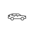 Liftback car line icon Royalty Free Stock Photo