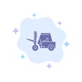 Lifter, Lifting, Truck, Transport Blue Icon on Abstract Cloud Background Royalty Free Stock Photo