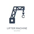 lifter machine icon in trendy design style. lifter machine icon isolated on white background. lifter machine vector icon simple Royalty Free Stock Photo