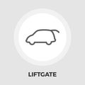 Liftgate car flat icon