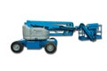 Lifting boom lift on isolation white background., Heavy equipment.