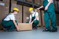 Lifting the box Royalty Free Stock Photo