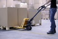 Lifting boxes with forklift