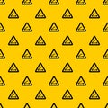 Lifting bridge warning sign pattern vector