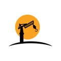 Lifting crane construction company logo design