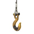 Lifting crane hook and steel rope