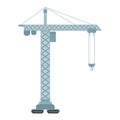 Lifting crane isolated. construction industrial. Vector illustration Royalty Free Stock Photo