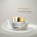 Lifting facial cream ads poster template.