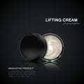 Lifting facial cream ads poster template.