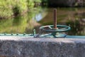 Lifting gear for irrigation ditch headgate Royalty Free Stock Photo