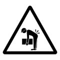 Lifting Hazard Symbol Sign,Vector Illustration, Isolated On White Background Label. EPS10