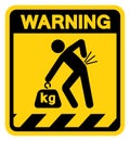 Lifting Hazard Warning Sign, Vector Illustration, Isolate On White Background Label .EPS10