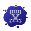 lifting platform icon, line vector Royalty Free Stock Photo