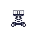 lifting platform icon on white Royalty Free Stock Photo