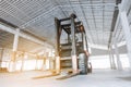 Lifting truck forklift for handle materials in construction site Royalty Free Stock Photo