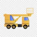 Lifting truck icon, cartoon style Royalty Free Stock Photo
