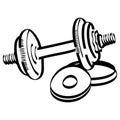 Lifting wieghts gym kettlebell dumbbell Vector, Eps, Logo, Icon, Silhouette Illustration by crafteroks for different uses. Visit m