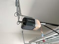 A Liftmaster automatic garage door opener in a newly built home in Orlando, Florida Royalty Free Stock Photo