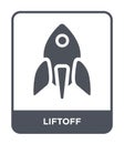 liftoff icon in trendy design style. liftoff icon isolated on white background. liftoff vector icon simple and modern flat symbol