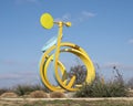 `Liftoff` by John Davis, a kinetic sculpture located at the disc golf park in Wylie, Texas. Royalty Free Stock Photo