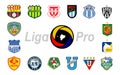 LigaPro Betcris 2023. Barcelona S.C., C.D. Universidad Catolica, L.D.U. Quito, Independiente del Valle, S.D. Aucas, C.S. Emelec,