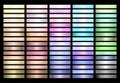 Light Pastel Shiny Gradient Collection of Every Color Swatches Royalty Free Stock Photo