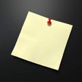 Ligh Yellow Notes Paper Pin On The Desk