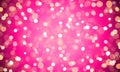 Light abstract bokeh shine of pink glitter effect background. Vector shiny confetti lights for Valentines or birthday background d Royalty Free Stock Photo