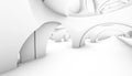 Architectural abstract parametric 3d visualisation Royalty Free Stock Photo