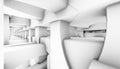 Architectural abstract parametric 3d visualisation Royalty Free Stock Photo