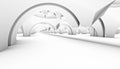 Architectural abstract parametric 3d visualisation Royalty Free Stock Photo