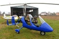 Light aircraft - gyrocopter Royalty Free Stock Photo