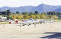 Light aircraft for pilot training at Sabadell airport Royalty Free Stock Photo